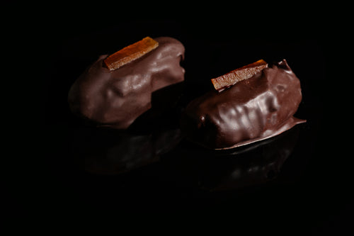 Khudri Date with Bitter Orange Coated in Dark Belgian Chocolate