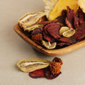 Dried strawberry and kiwi fruit mix with colorful pieces