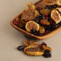 Assorted dried fruit mix with a variety of colors and textures